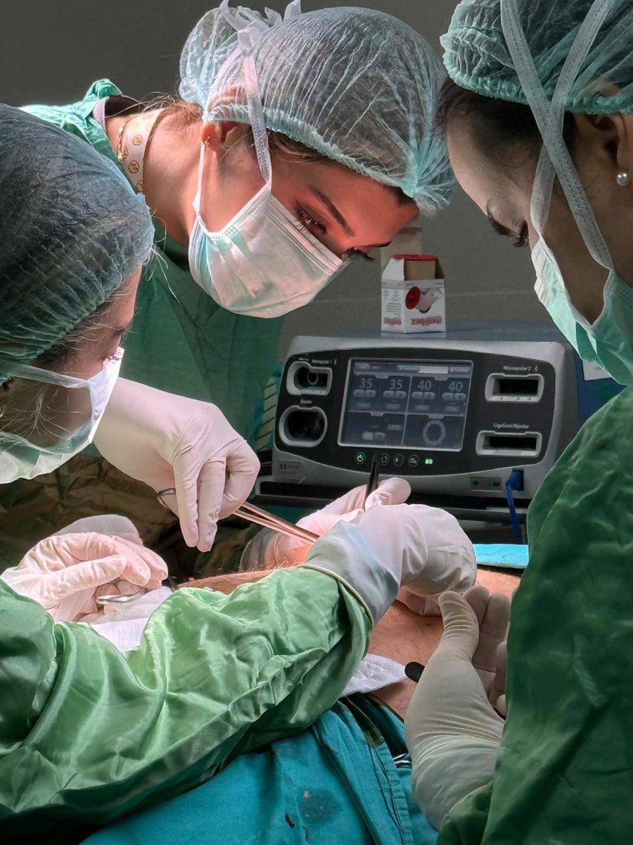 Dr. Rojina Bozorginia operating in theatre